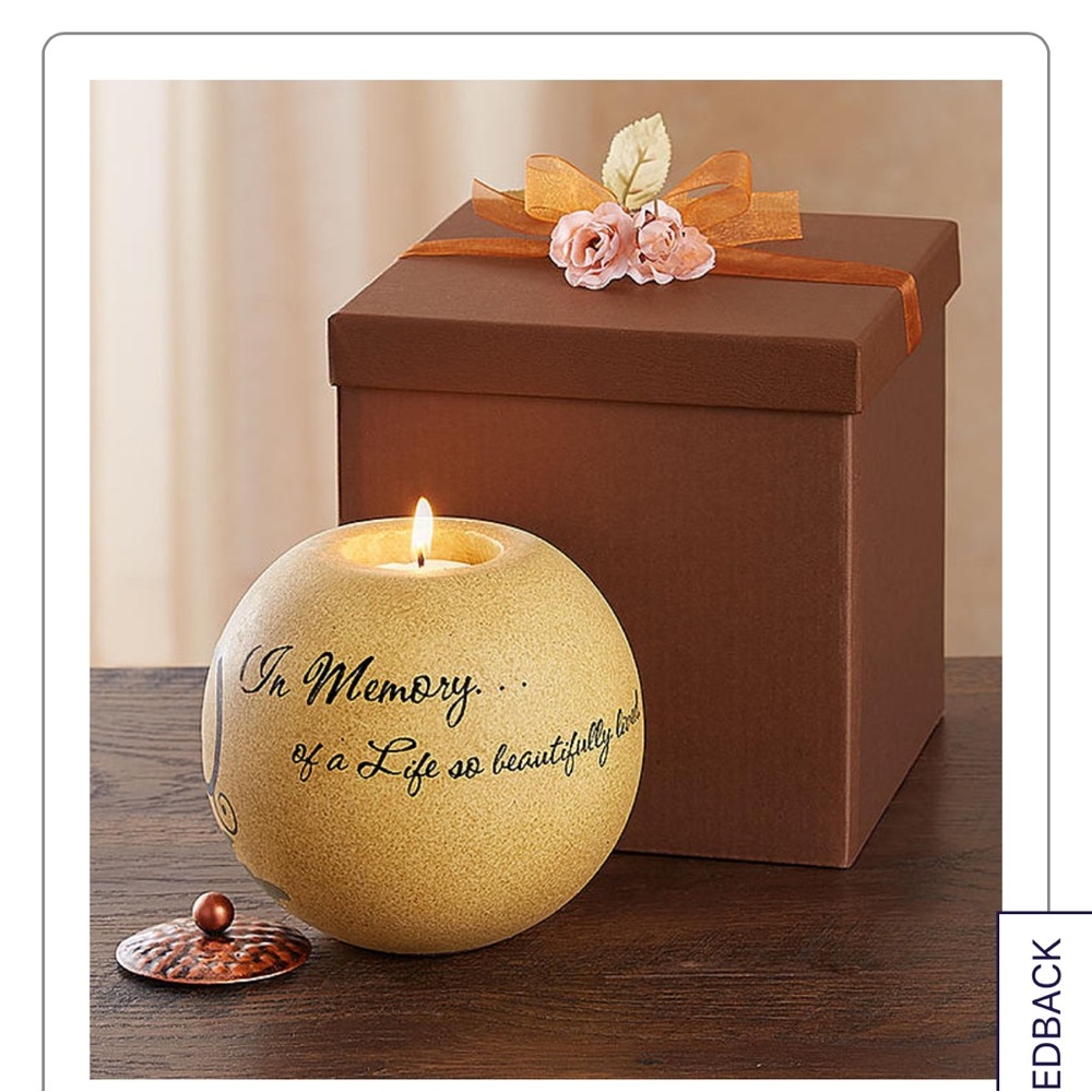 Elegant Memorial Candle with Gift Box